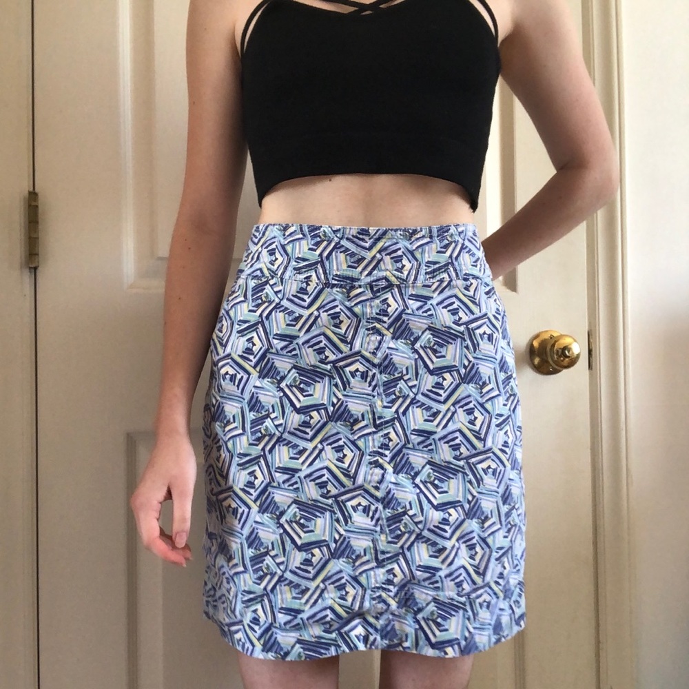 Talbots geometric patterned skirt